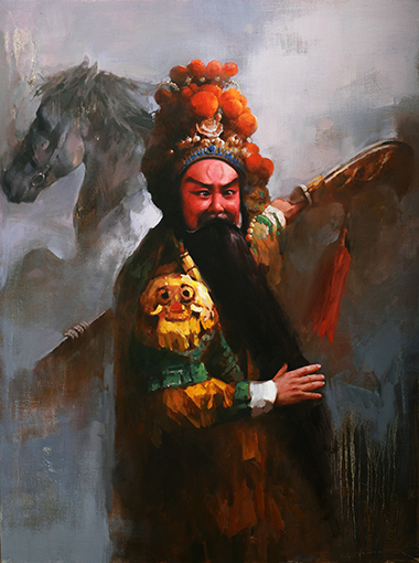 赵新颖作品 《武圣关公》 规格：75cm×100cm  创作年代：2015年